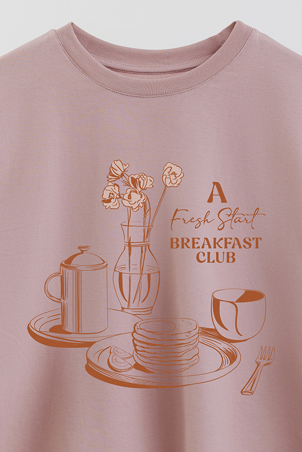 REMERA CROP ESTAMPADA FRESH START