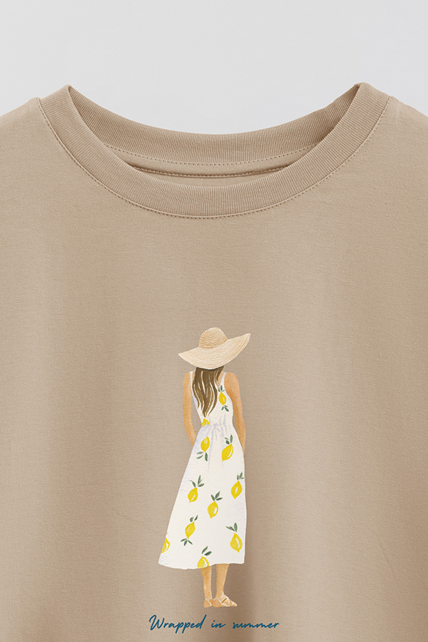 REMERA CROP ESTAMPADA COASTAL WRAPPED IN SUMMER