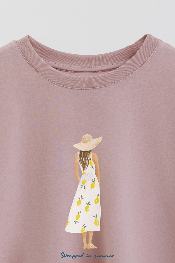 REMERA CROP ESTAMPADA COASTAL WRAPPED IN SUMMER