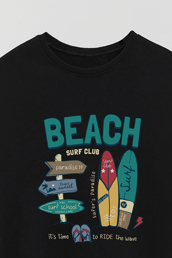 BUZO CREWNECK RUSTICO FUNNY ADVENTURES BEACH