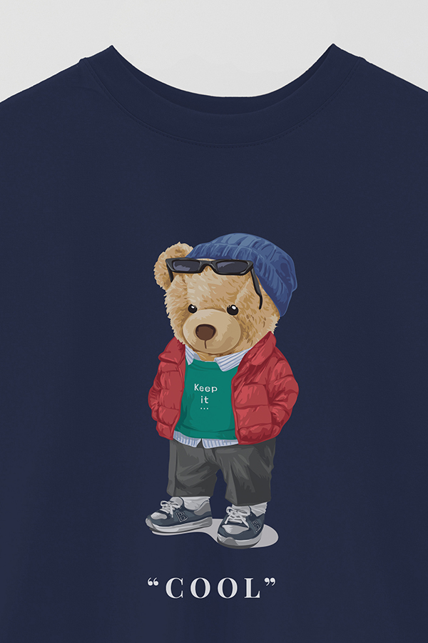 REMERA OVER ESTAMPADA UNISEX TEDDY COOL