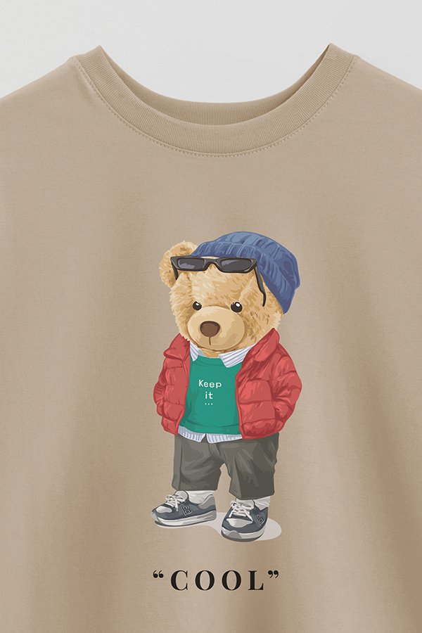 REMERA OVER ESTAMPADA UNISEX TEDDY COOL