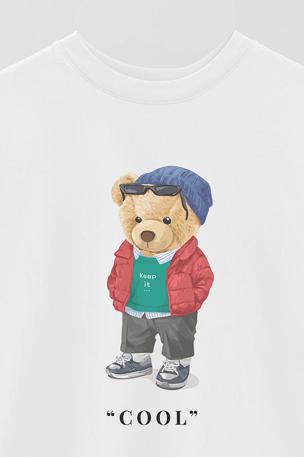 REMERA OVER ESTAMPADA UNISEX TEDDY COOL