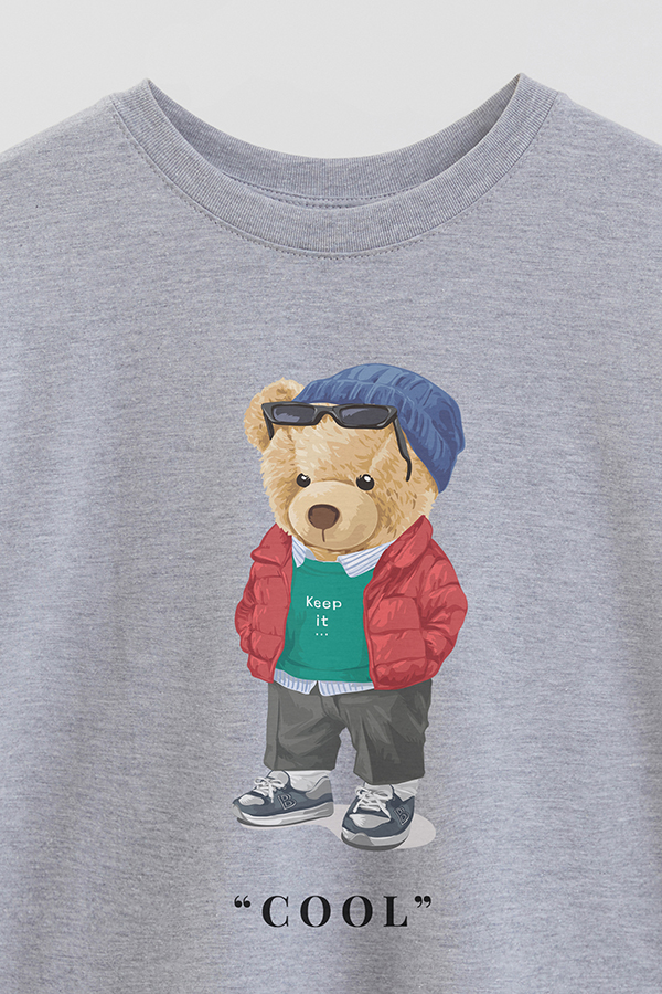 REMERA OVER ESTAMPADA UNISEX TEDDY COOL