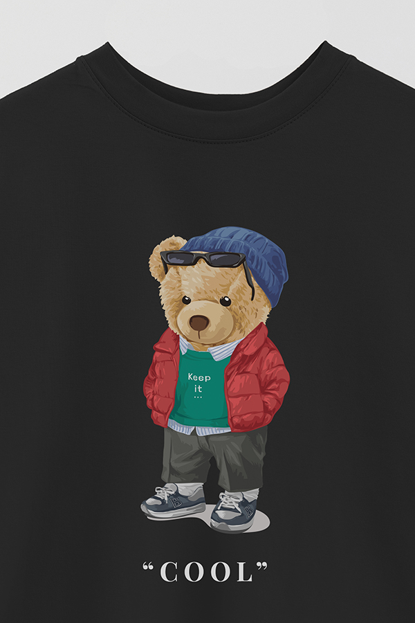 REMERA OVER ESTAMPADA UNISEX TEDDY COOL