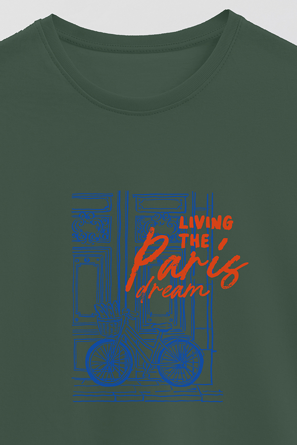 REMERA BASICA ESTAMPADA LIVING THE PARIS