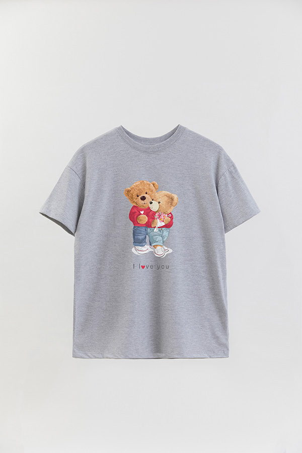 REMERA OVER ESTAMPADA UNISEX TEDDY LOVE U