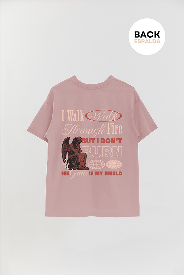 REMERA OVER ESTAMPADA UNISEX ESPALDA I WALK