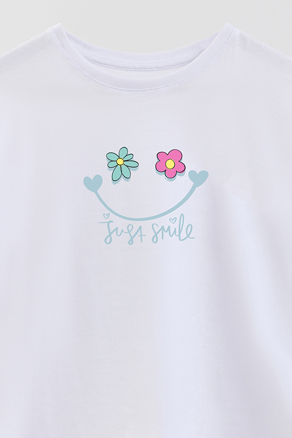 REMERA GIRL OVER JUST SMILE