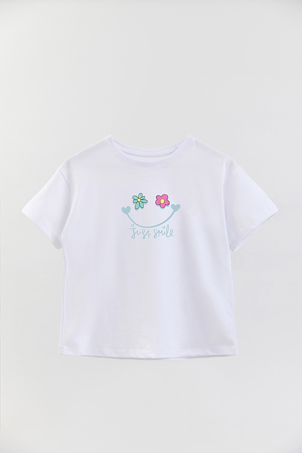 REMERA GIRL OVER JUST SMILE