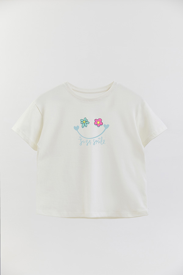 REMERA GIRL OVER JUST SMILE
