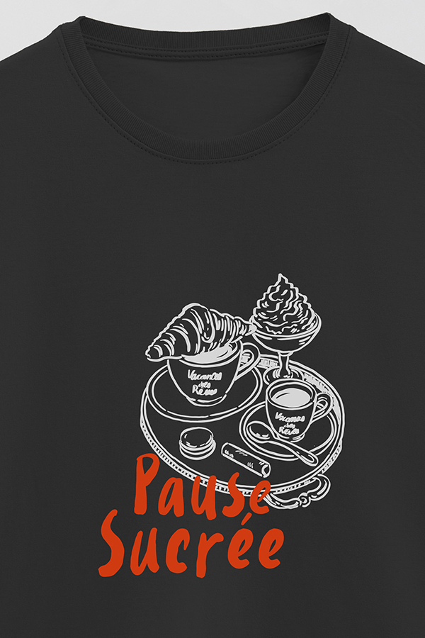 REMERA BASICA ESTAMPADA PAUSE SUCREE