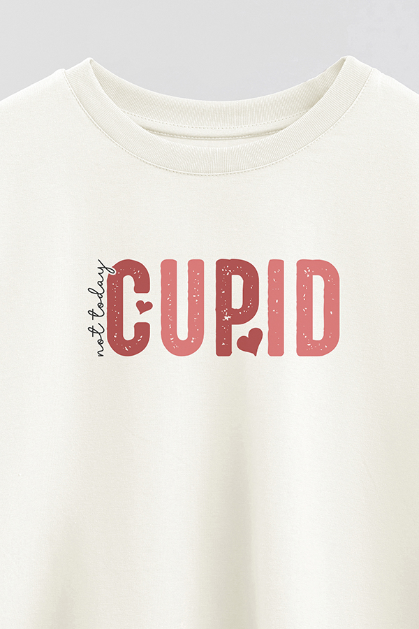REMERA CROP ESTAMPADA RED VALENTINE NOT TODAY