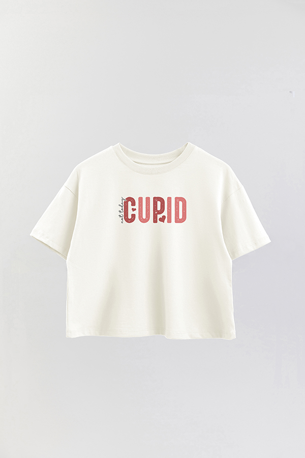 REMERA CROP ESTAMPADA RED VALENTINE NOT TODAY