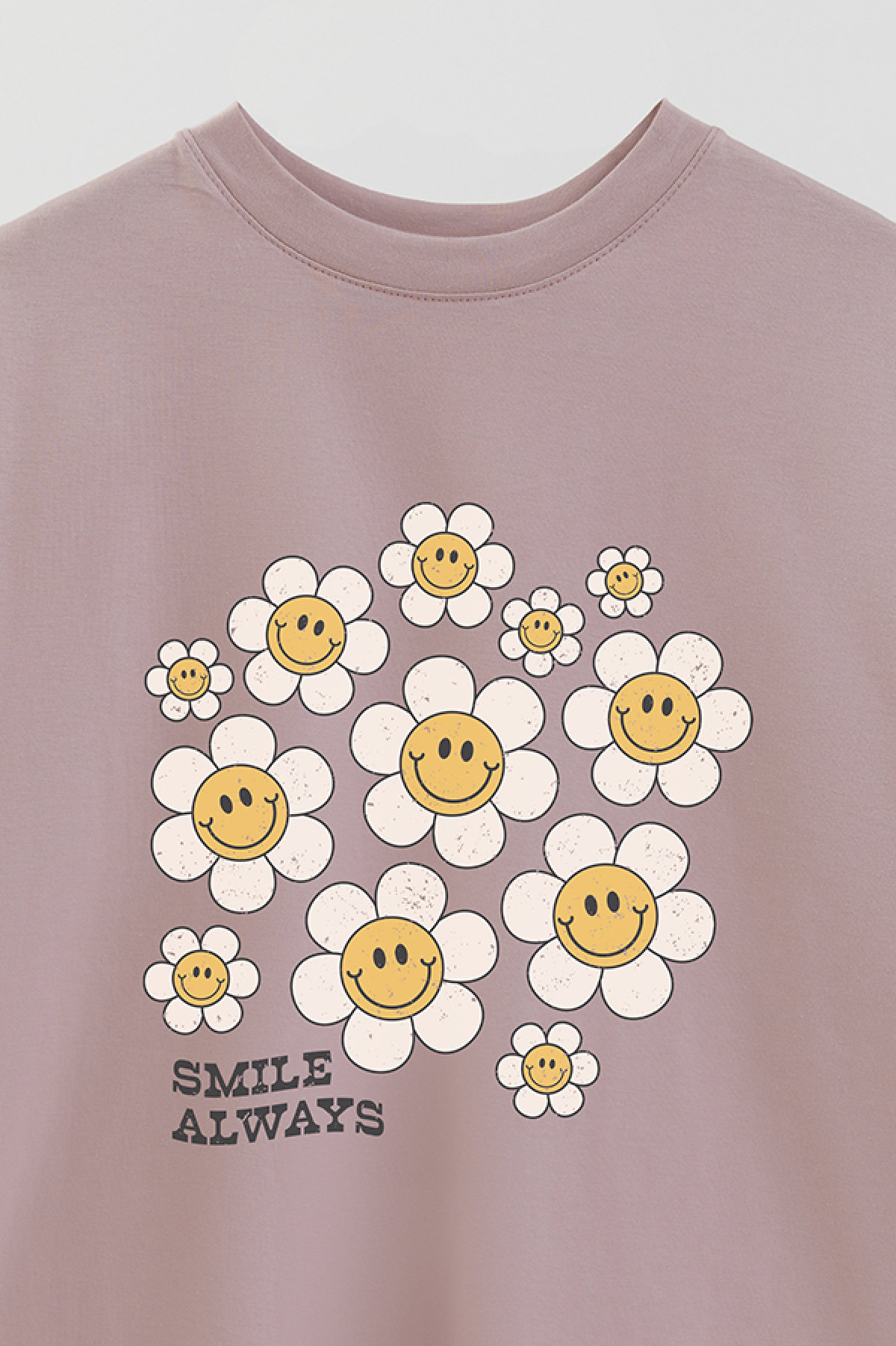 REMERA OVER ESTAMPADA RT2 SMILE ALWAYS