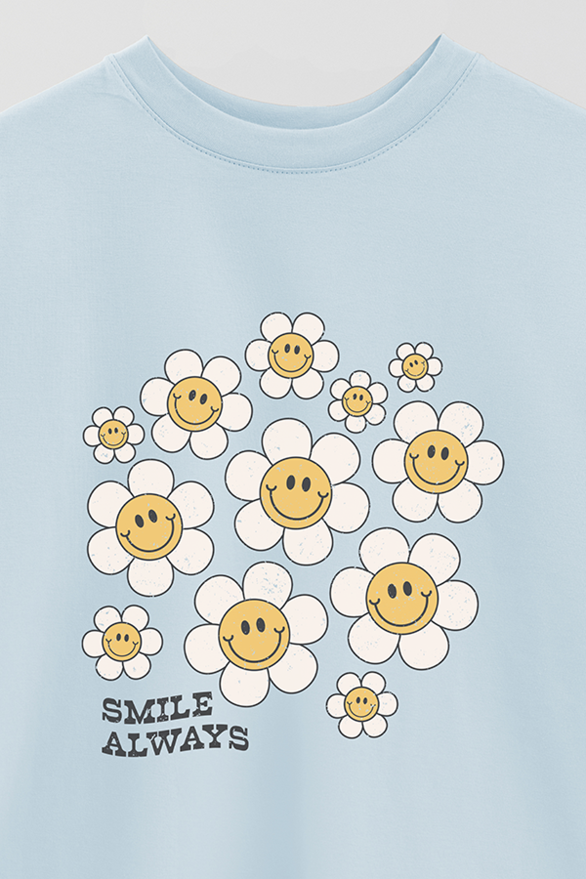 REMERA OVER ESTAMPADA RT2 SMILE ALWAYS