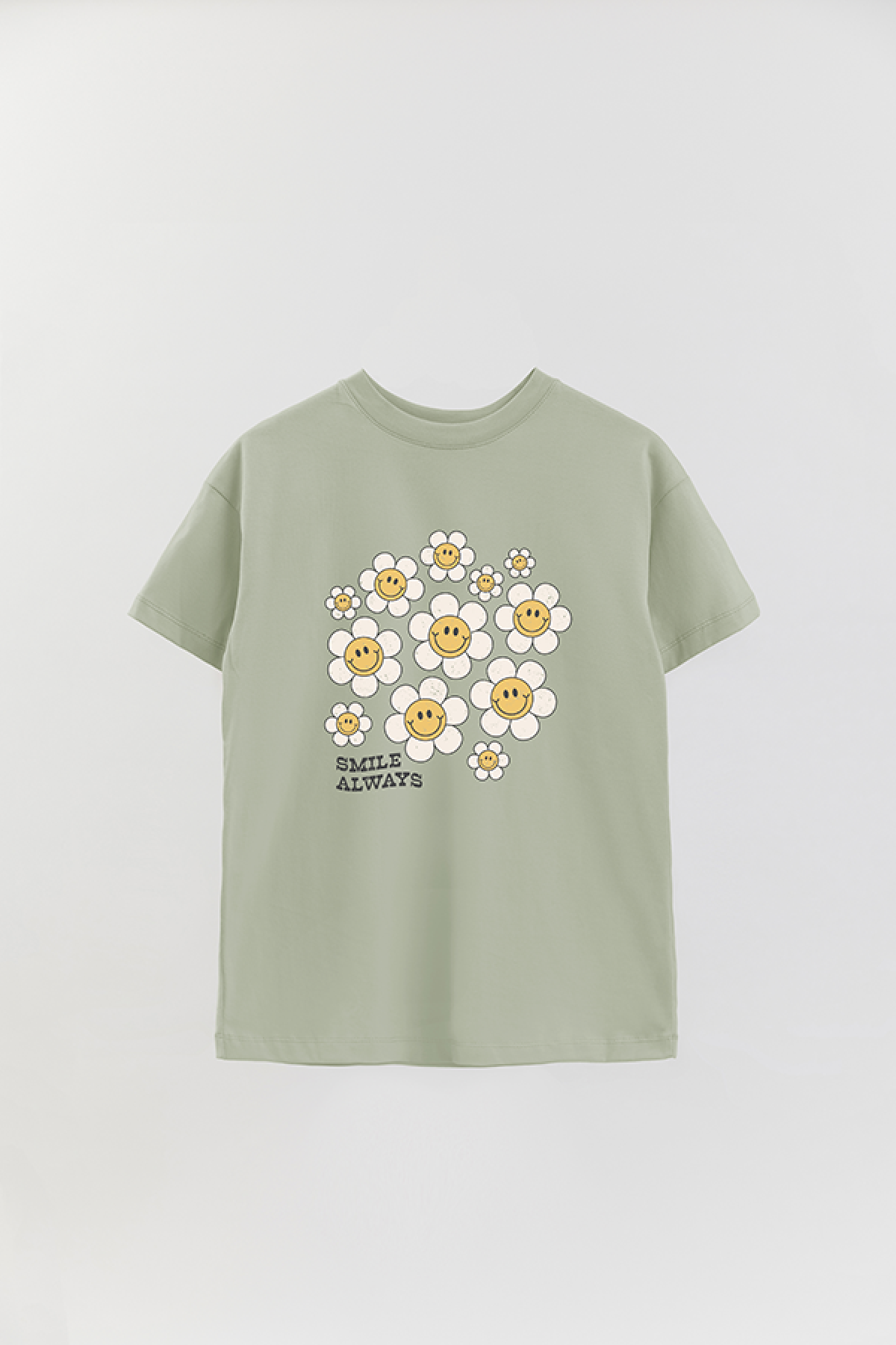 REMERA OVER ESTAMPADA RT2 SMILE ALWAYS