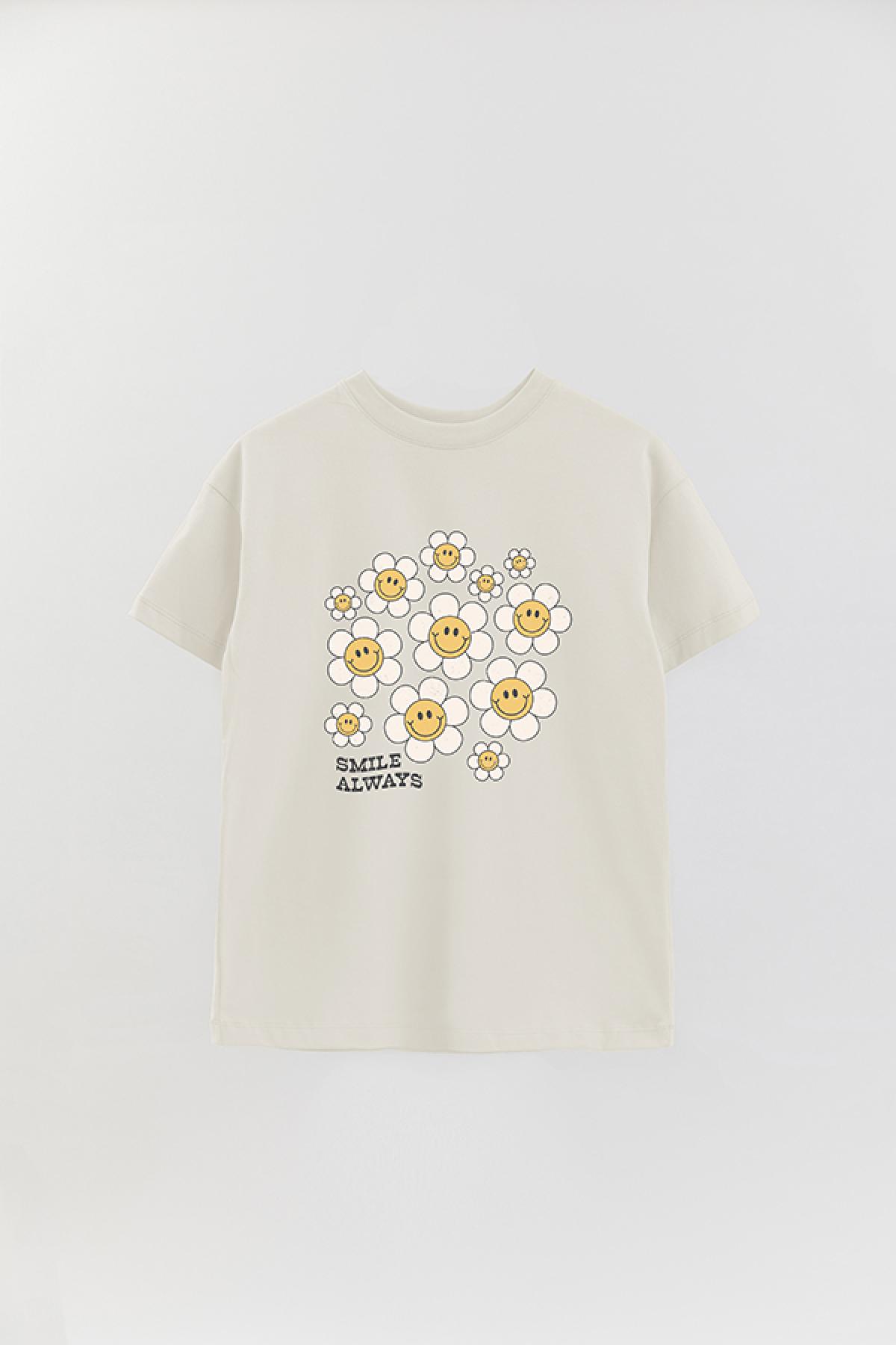 REMERA OVER ESTAMPADA RT2 SMILE ALWAYS