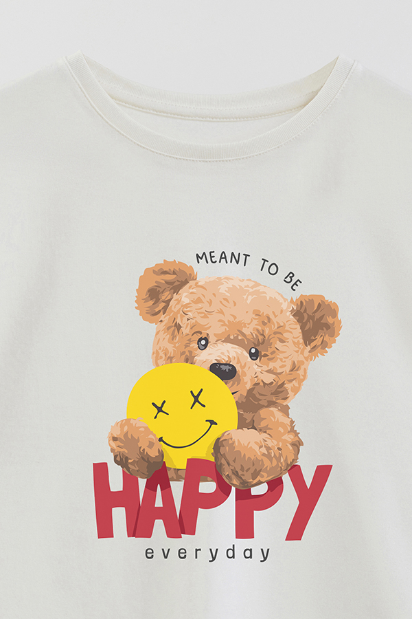 REMERA GB OVERSIZE TEDDY MEANT TO BE HAPPY