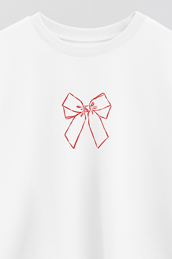 REMERA CROP ESTAMPADA VALENTINE BOW 1