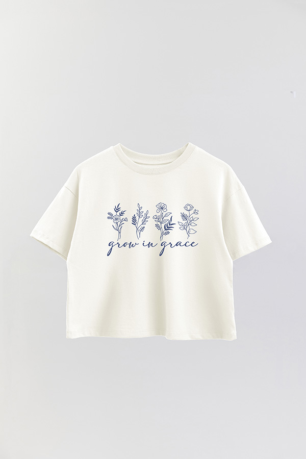 REMERA CROP ESTAMPADA BL GROW IN GRACE