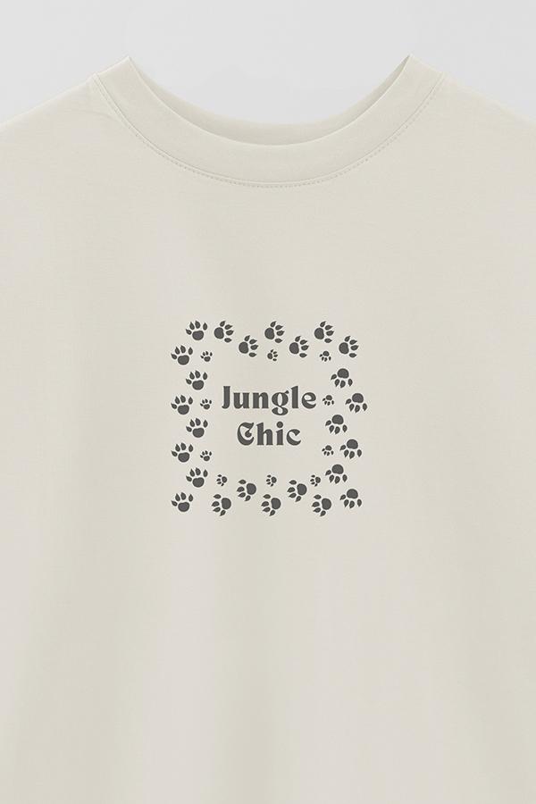 REMERA OVER ESTAMPADA TGR JUNGLE CHIC