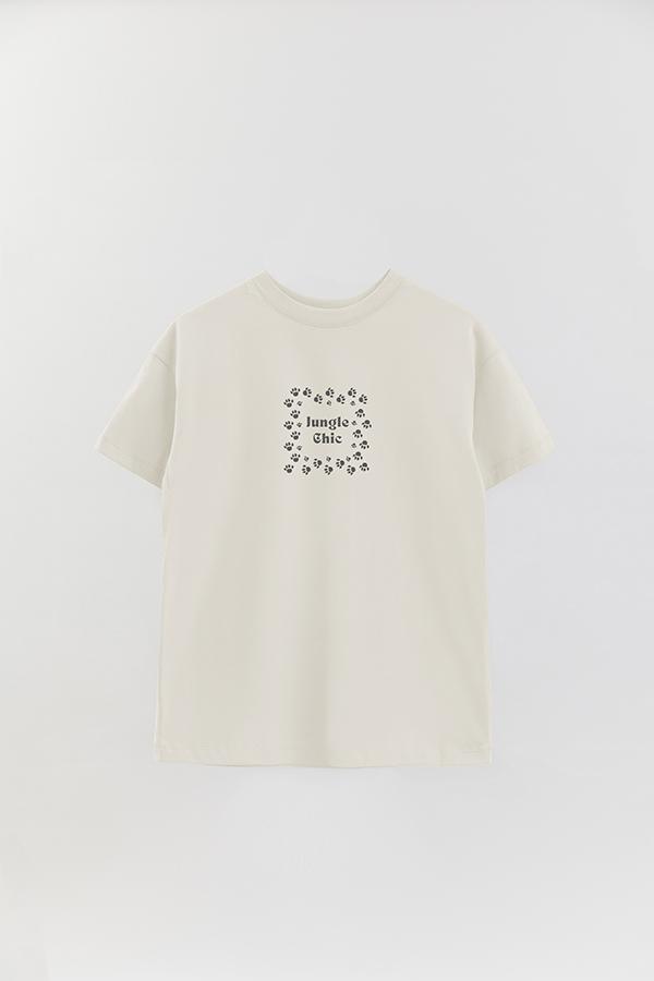 REMERA OVER ESTAMPADA TGR JUNGLE CHIC