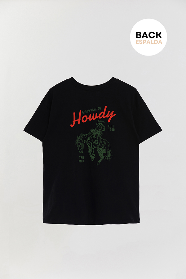 REMERA OVER ESTAMPADA HOWDY