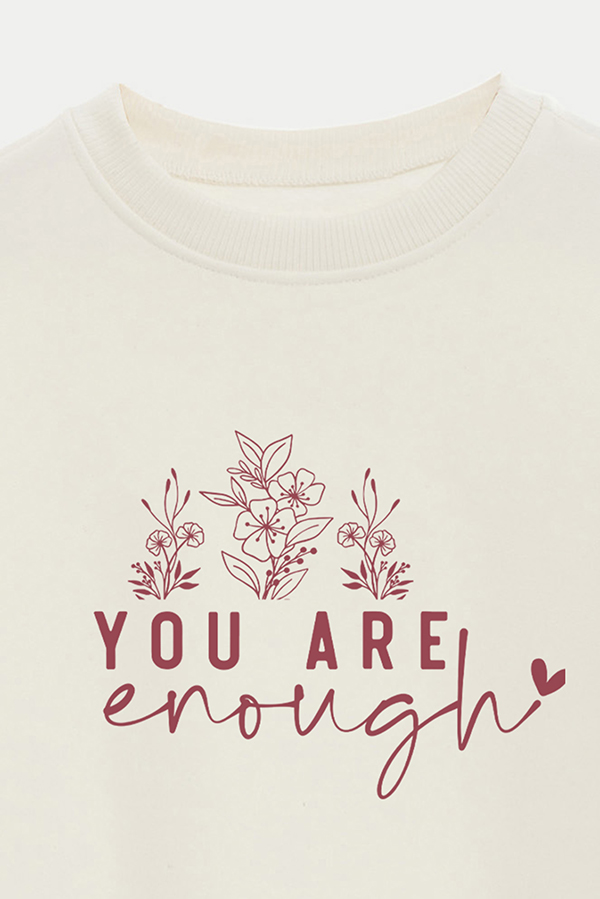 BUZO CROP FRISA ESTAMPADO MINIMAL LOVE ENOUGH