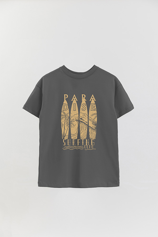 REMERA OVER ESTAMPADA PARADISE SURFING