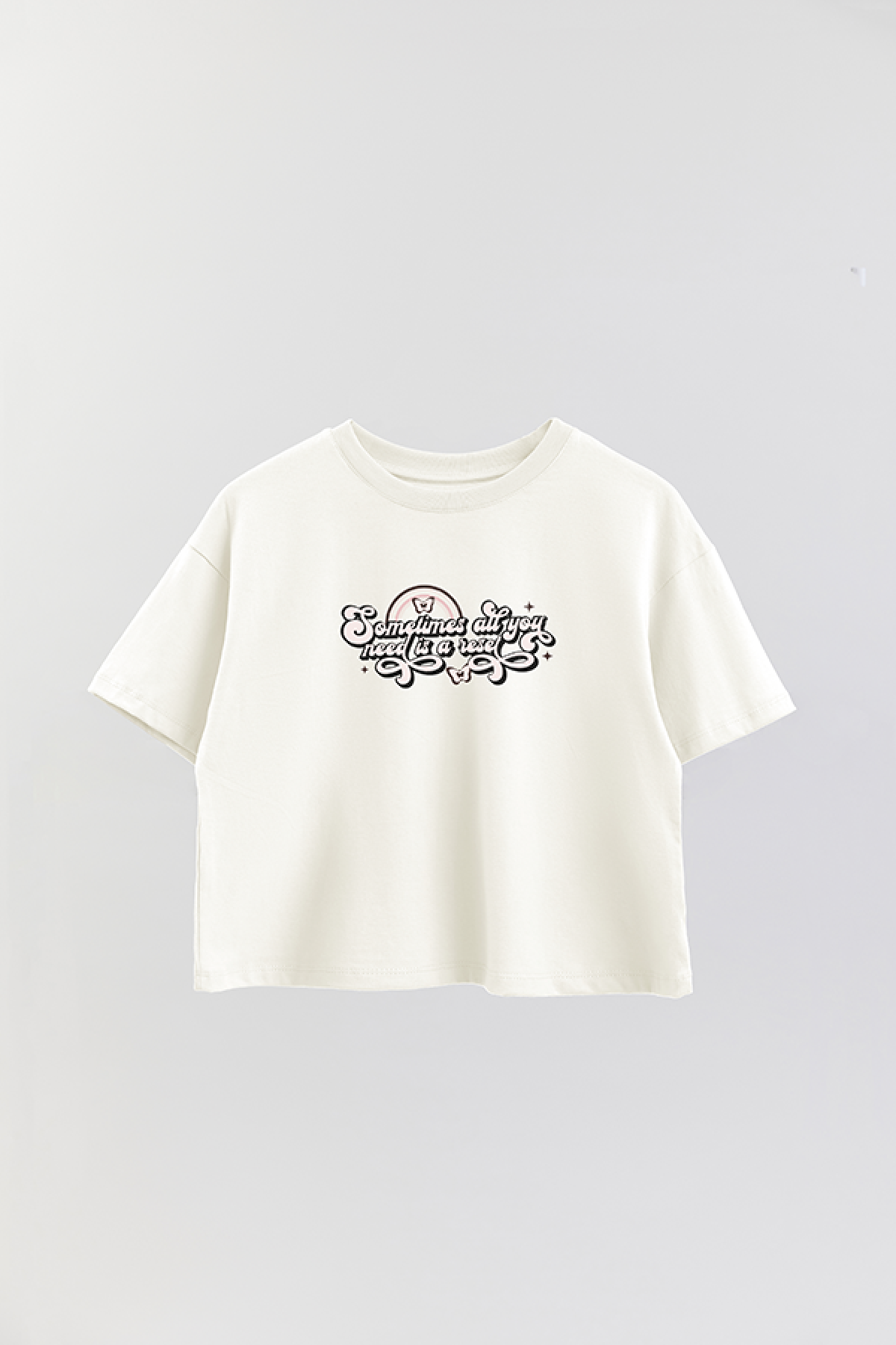 REMERA CROP ESTAMPADA DN RESET