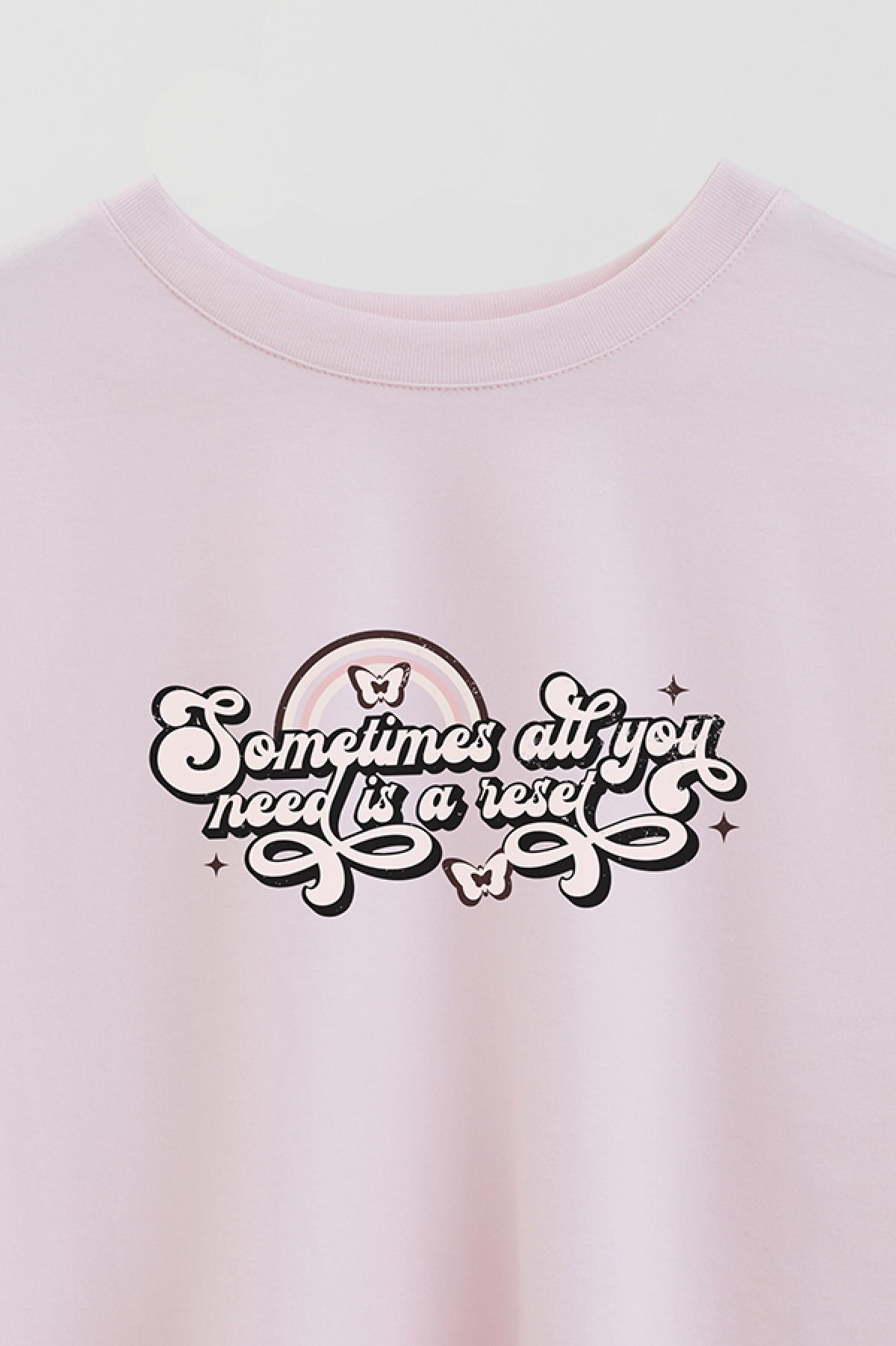 REMERA CROP ESTAMPADA DN RESET