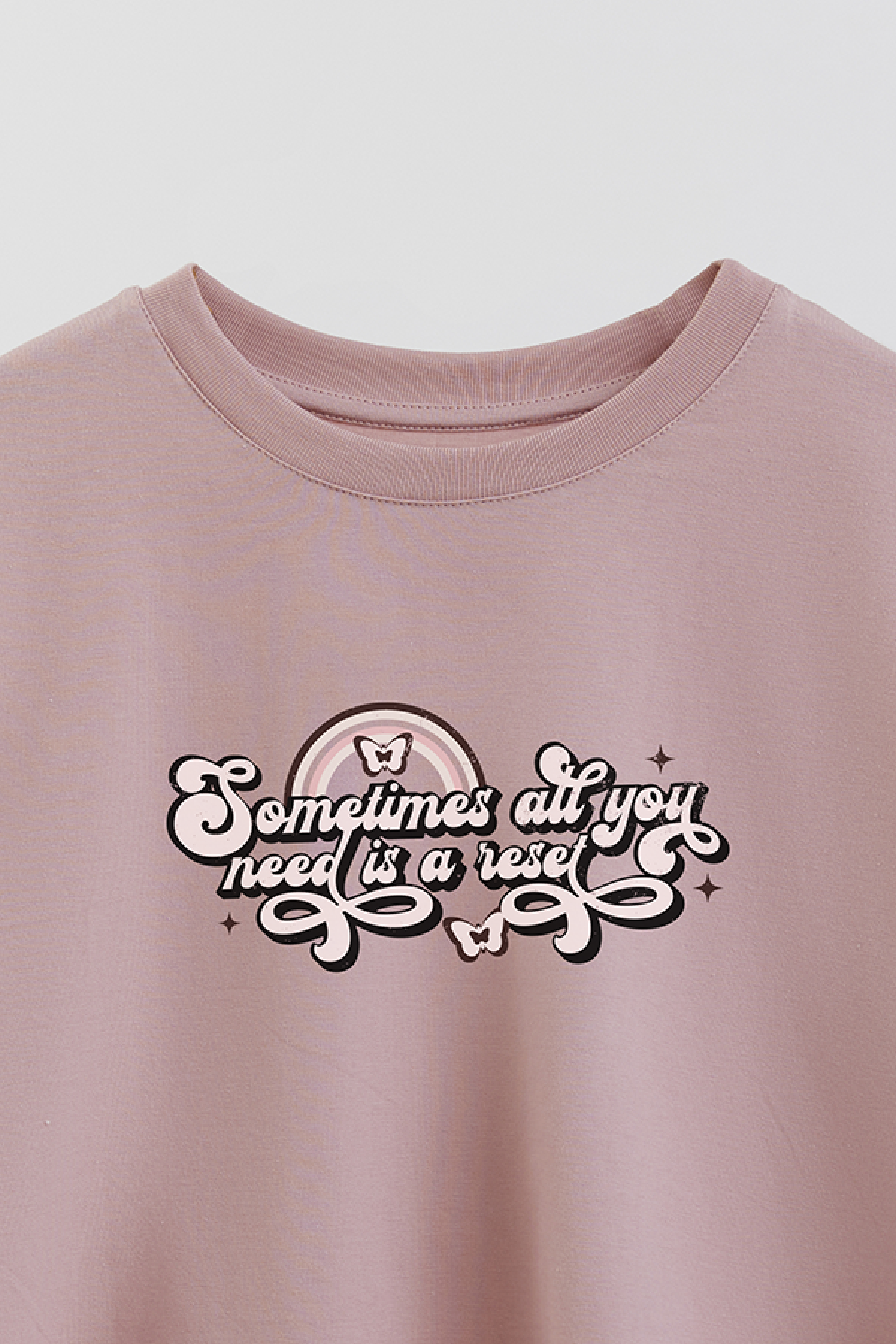 REMERA CROP ESTAMPADA DN RESET