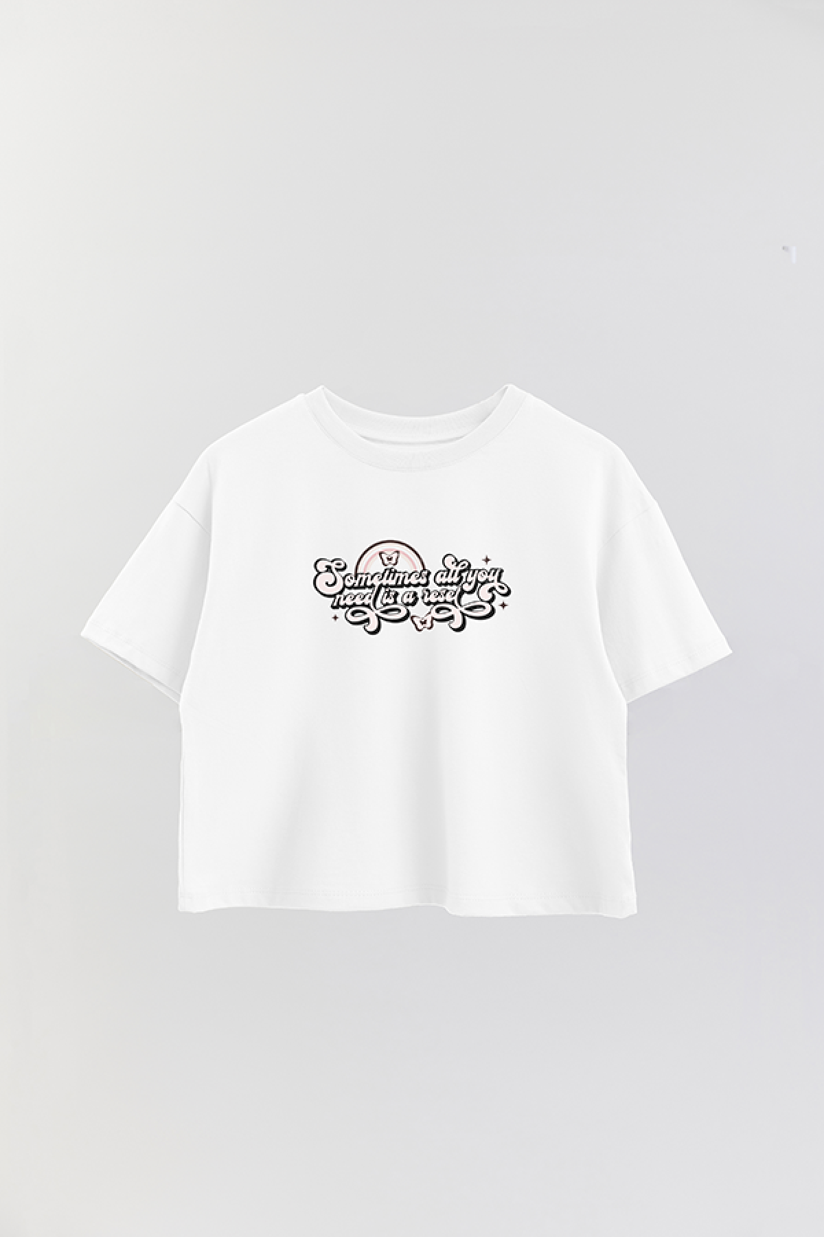 REMERA CROP ESTAMPADA DN RESET