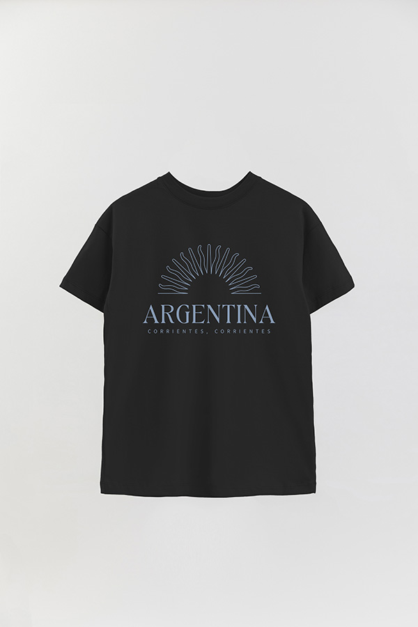 REMERA OVER ESTAMPADA ARG MS CORRIENTES