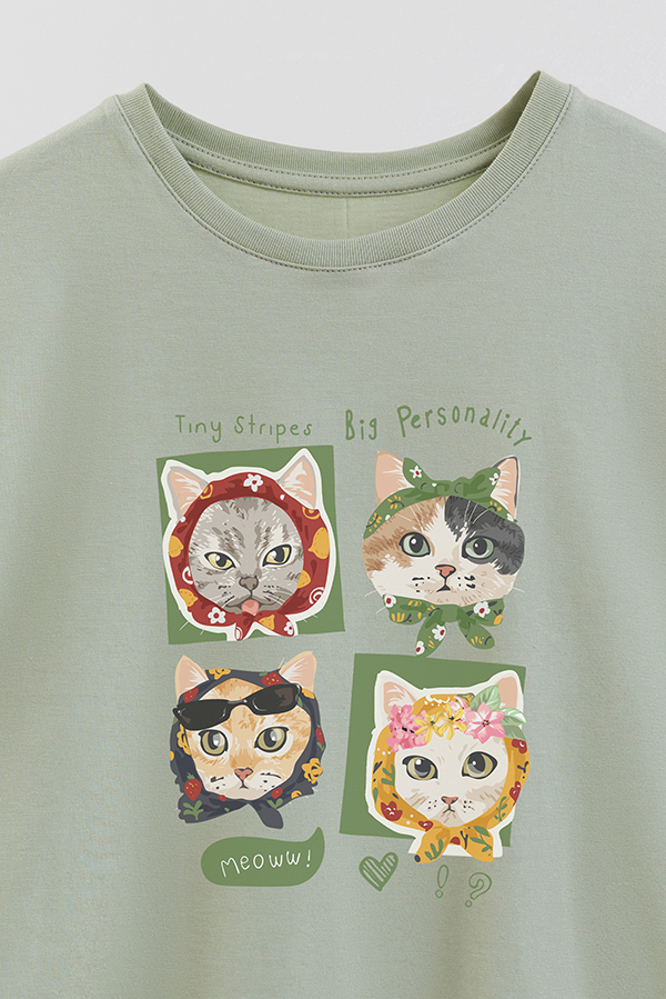 REMERA GIRL OVER KITTY DREAMS PERSONALITY
