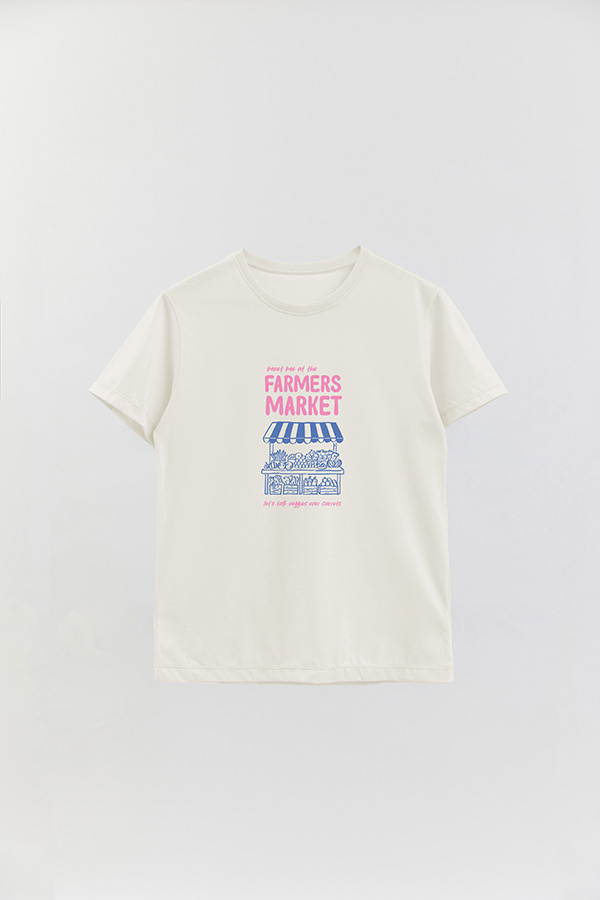 REMERA BASICA ESTAMPADA HD FARMERS MARKET