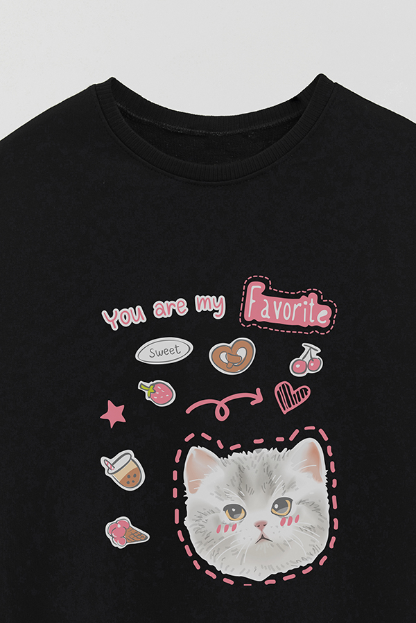 BUZO CREWNECK RUSTICO KITTY DREAMS FAVORITE