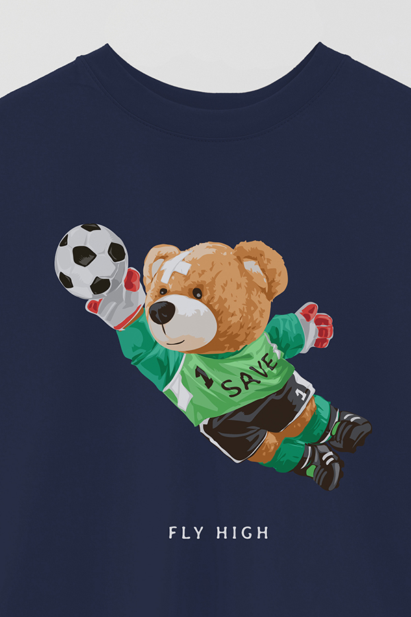 REMERA OVER ESTAMPADA UNISEX TEDDY FLY HIGH