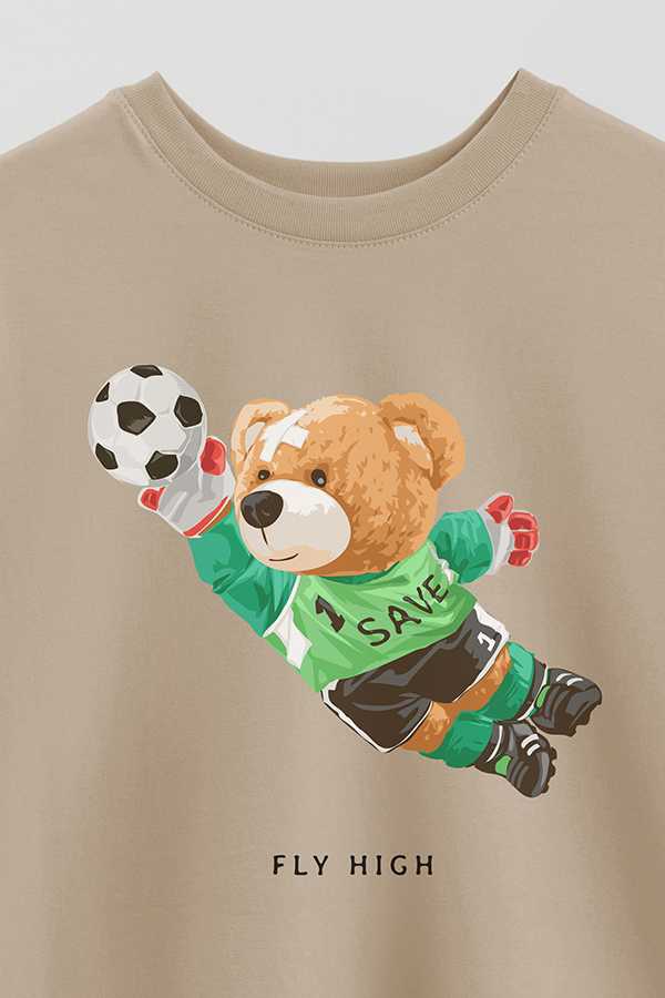 REMERA OVER ESTAMPADA UNISEX TEDDY FLY HIGH