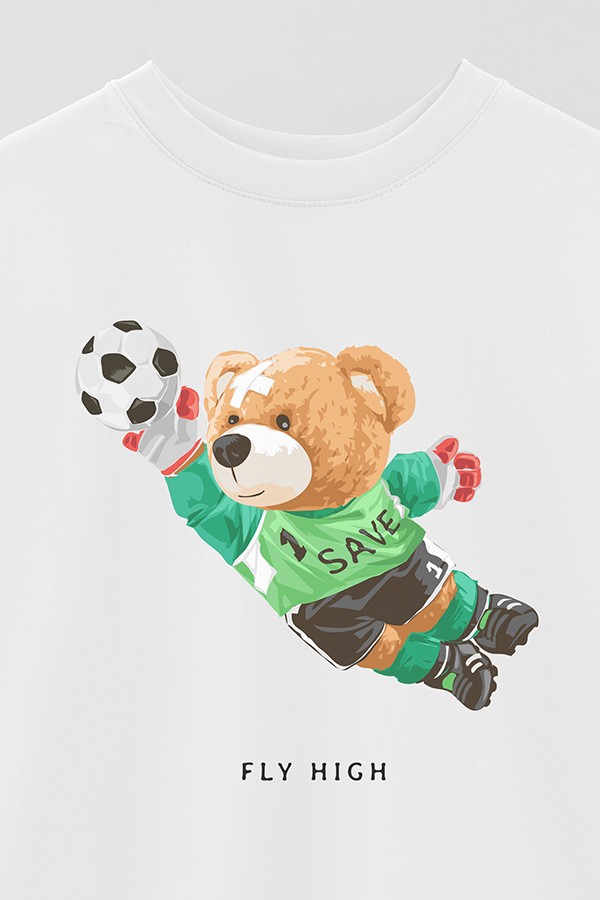 REMERA OVER ESTAMPADA UNISEX TEDDY FLY HIGH