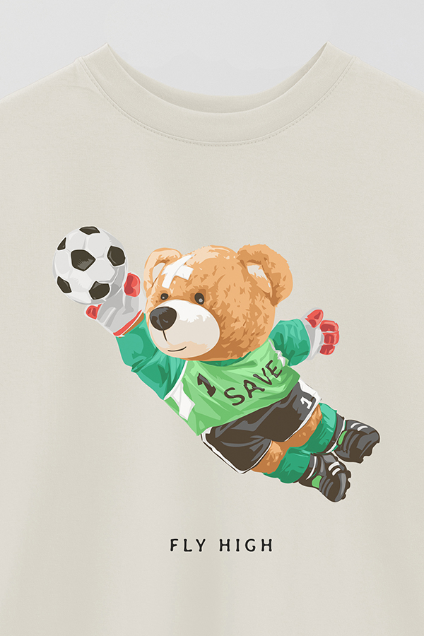 REMERA OVER ESTAMPADA UNISEX TEDDY FLY HIGH
