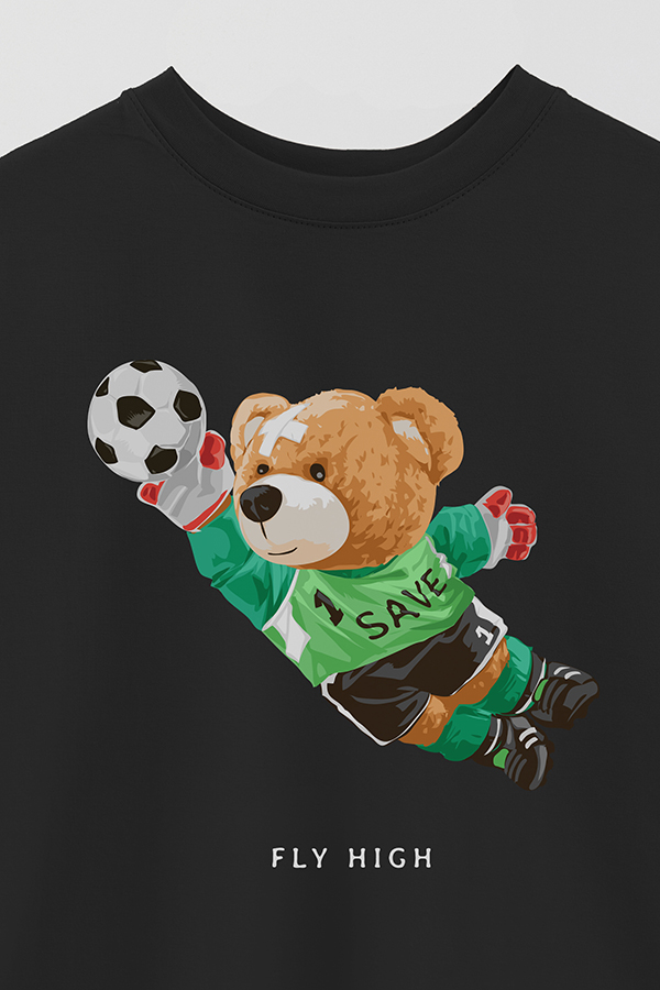 REMERA OVER ESTAMPADA UNISEX TEDDY FLY HIGH