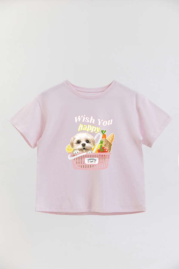 REMERA GIRL OVER DOGGY DREAMS WISH YOU HAPPY