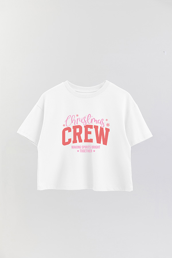 REMERA CROP CHRISTMAS CREW