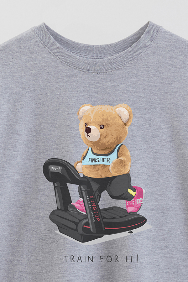 REMERA OVER ESTAMPADA UNISEX TEDDY TRAIN FOR IT