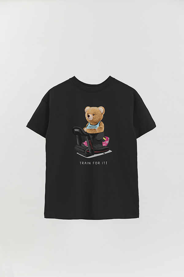 REMERA OVER ESTAMPADA UNISEX TEDDY TRAIN FOR IT