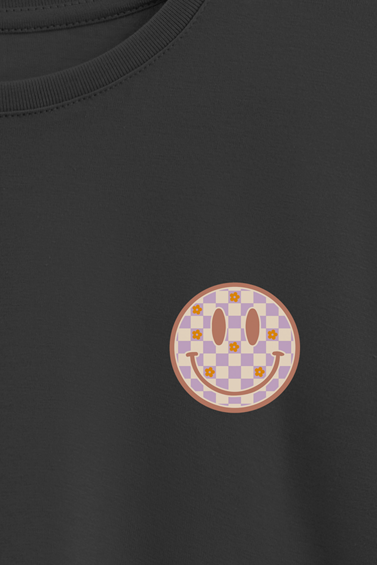 REMERA GIRL OVER SS CHECKERED SMILE