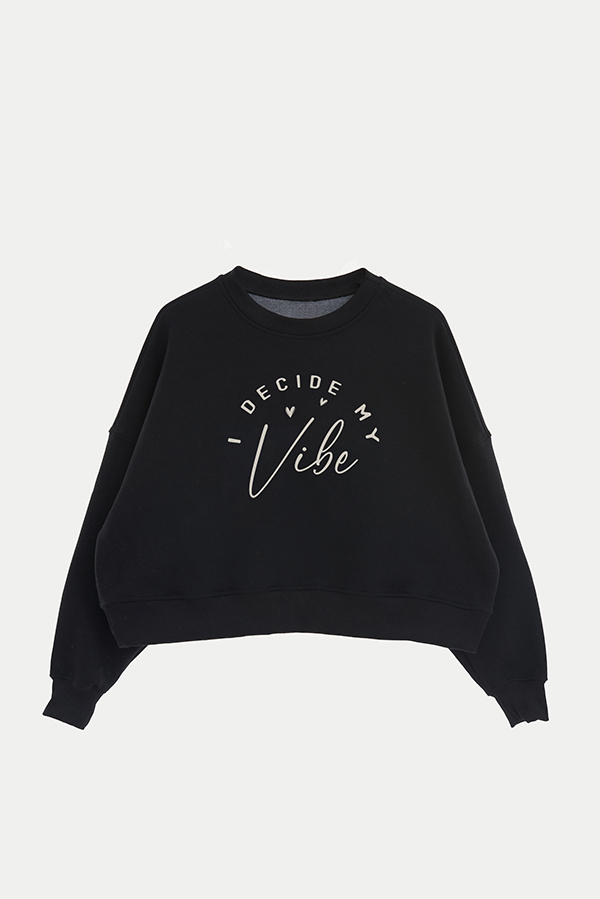 BUZO CROP FRISA ESTAMPADO MINIMAL LOVE VIBE 2