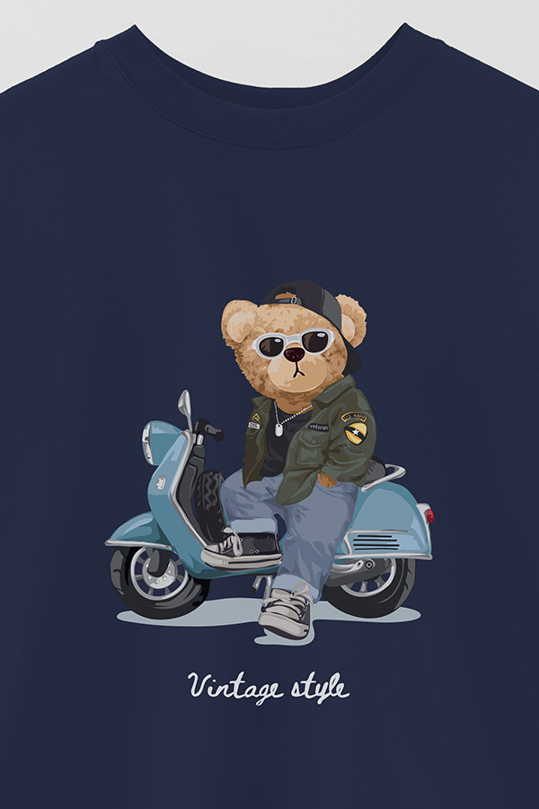 REMERA OVER ESTAMPADA UNISEX TEDDY VINTAGE